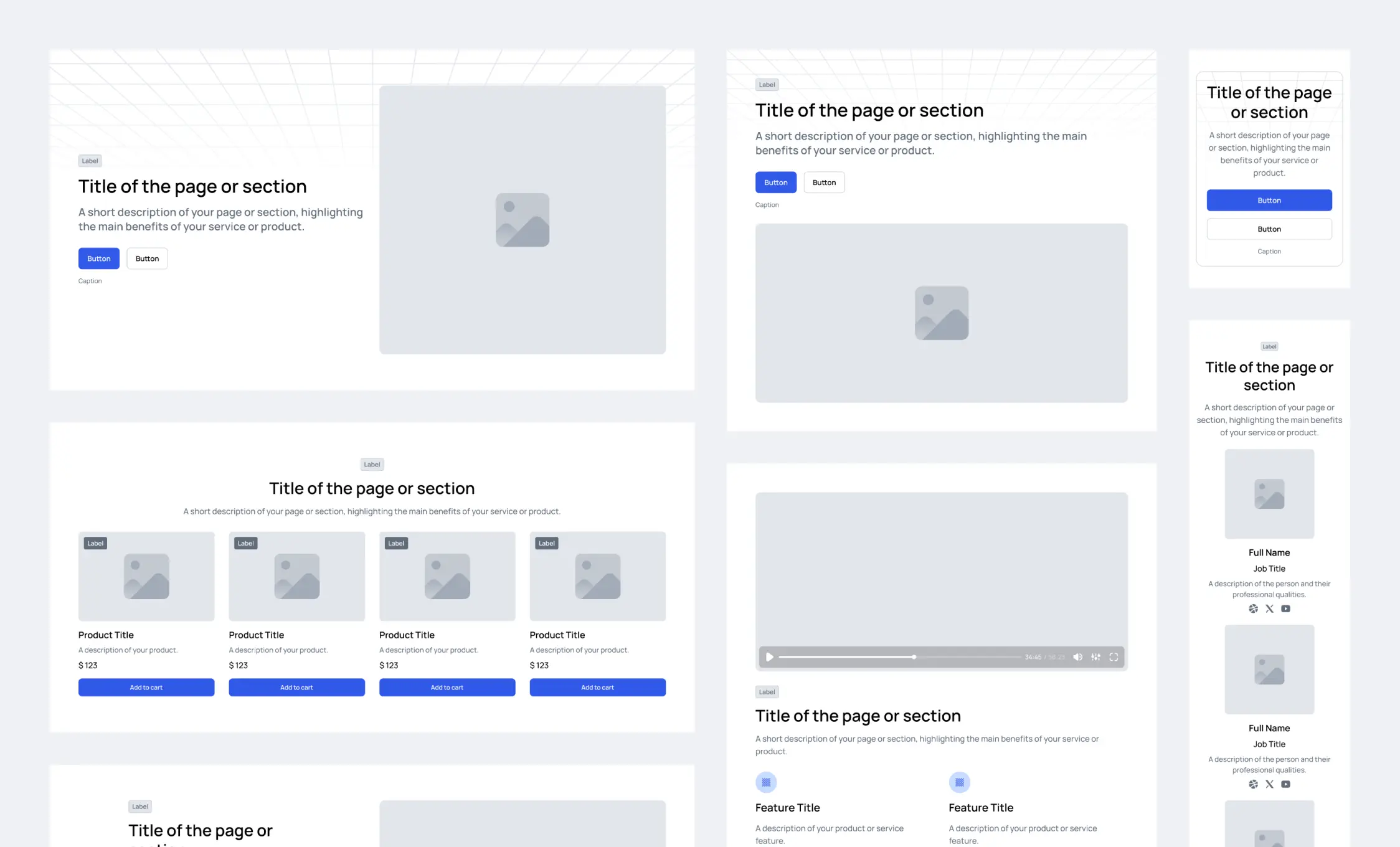 New sections in Universal UI Kit in Figma