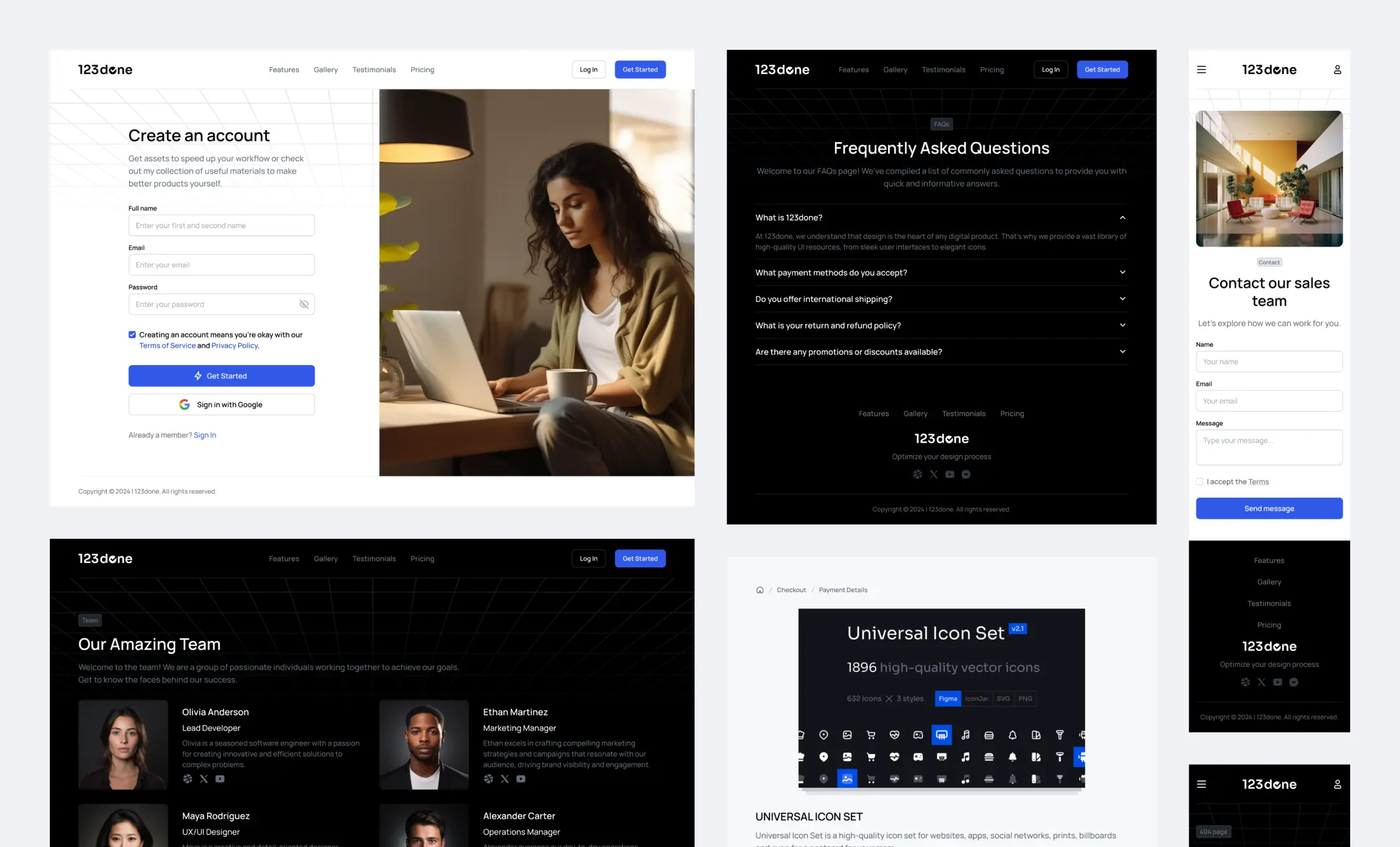 New templates in Universal UI Kit in Figma